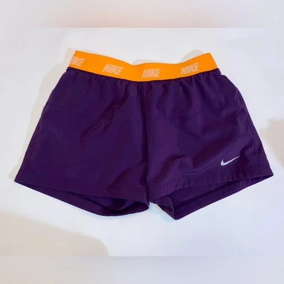 NIKE ORANGE AND PURPLE ATHLETIC SHORTS // SIZE SMALL💜 - Picture 3 of 5